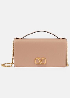 Valentino Garavani VLogo leather wallet on chain