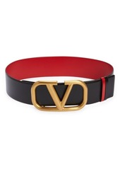 Valentino Garavani VLOGO Reversible Leather Belt