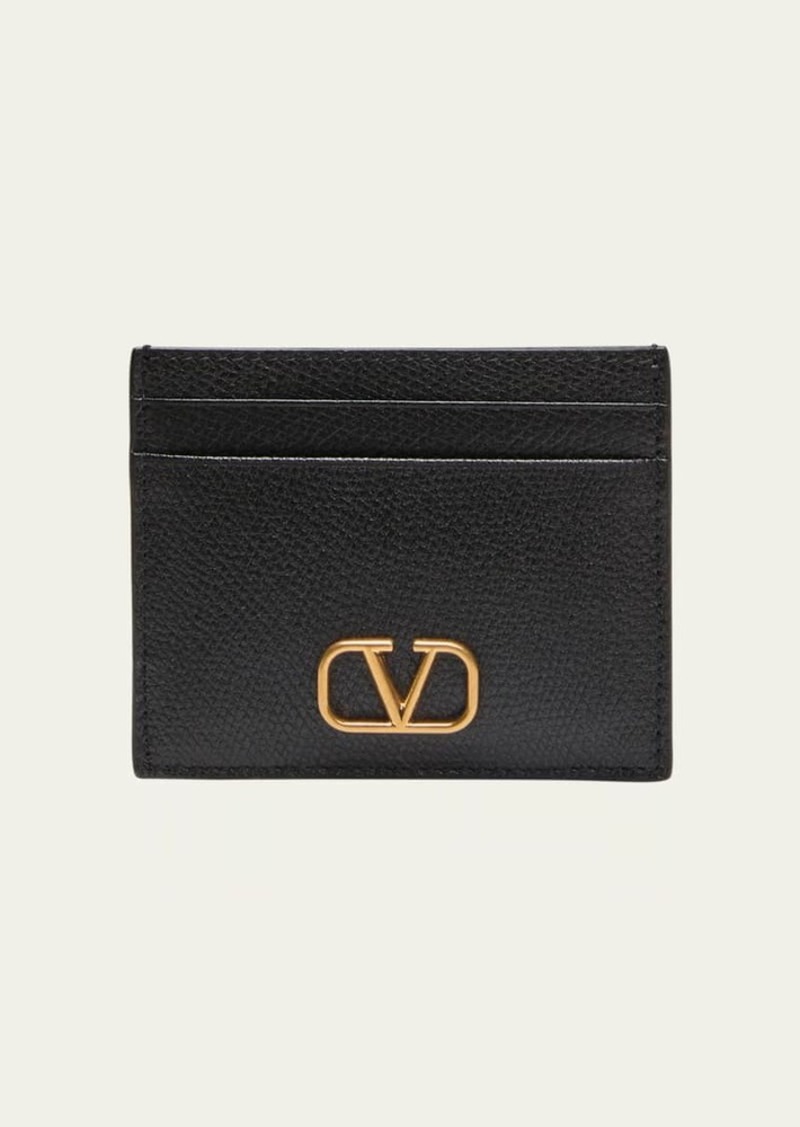 Valentino Garavani VLOGO Signature Leather Card Holder