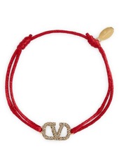 Valentino Garavani VLOGO Signature Pavé Cord Bracelet