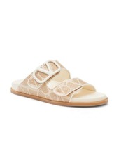 Valentino Garavani VLOGO Toile Iconographe Slide Sandal