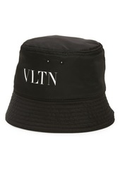 Valentino Garavani VLTN Logo Bucket Hat in Nero/Bianco at Nordstrom