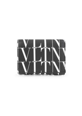 Valentino VLTN Tri-Fold Leather Wallet On Strap
