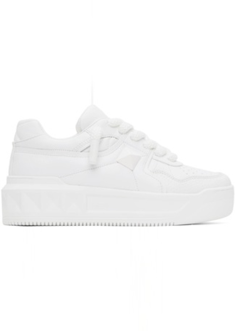 Valentino Garavani White One Stud XL Nappa Leather Sneakers