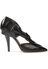 Valentino Garavani Woman Bow-embellished Leather Pumps Black