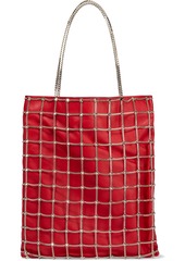 Valentino Garavani Woman Chainmail And Leather Shoulder Bag Red