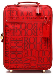 Valentino Garavani Woman Leather-trimmed Printed Twill Suitcase Red