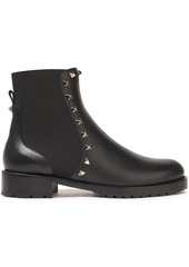 Valentino Garavani Woman Rockstud Leather Ankle Boots Black