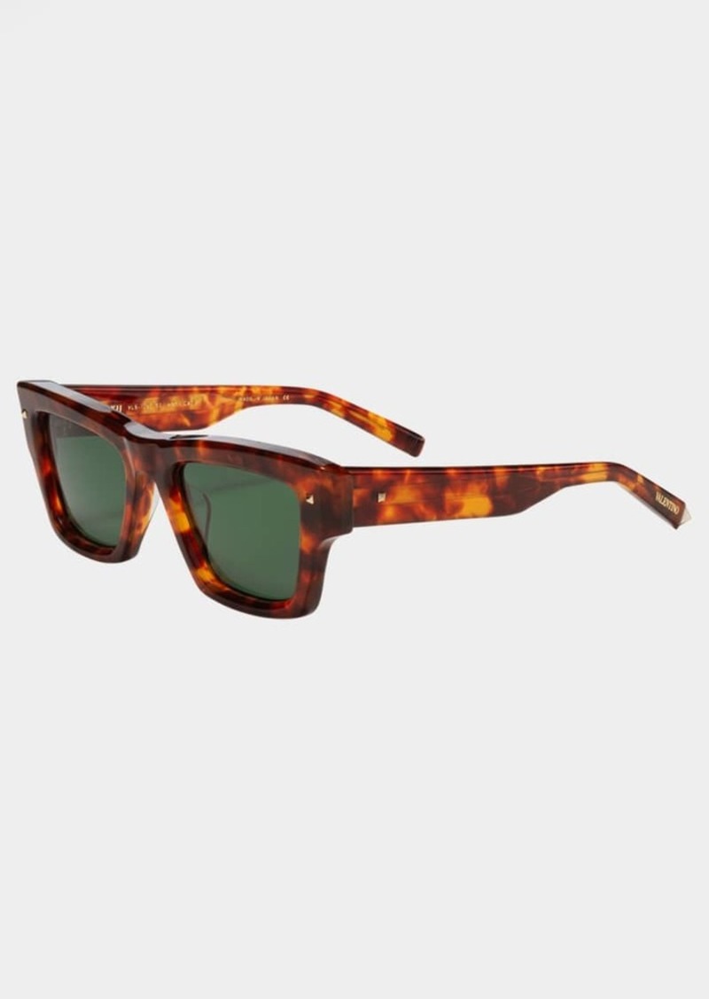 Valentino Garavani XXII Square Acetate & Titanium Sunglasses