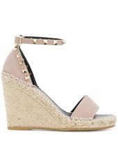 Valentino Double Rockstud 95mm wedge sandals