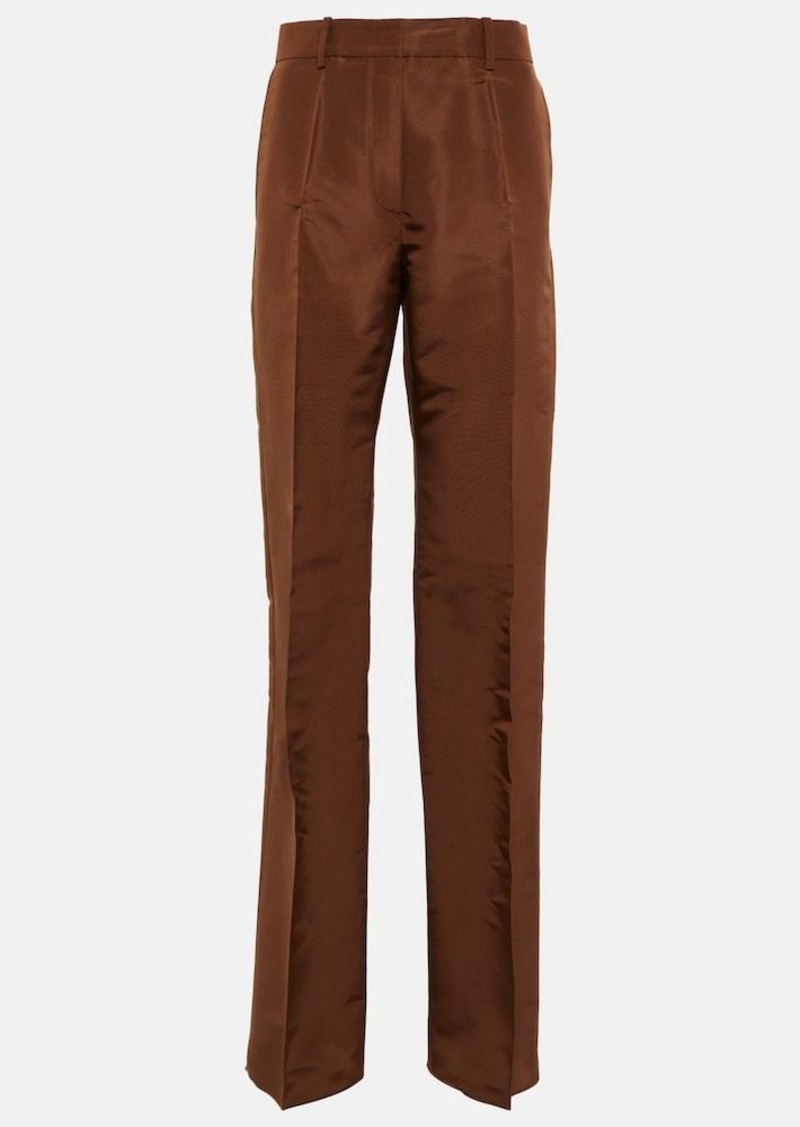 Valentino High-rise silk pants