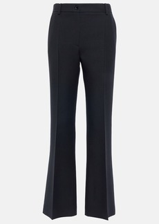 Valentino High-rise wool and silk pants