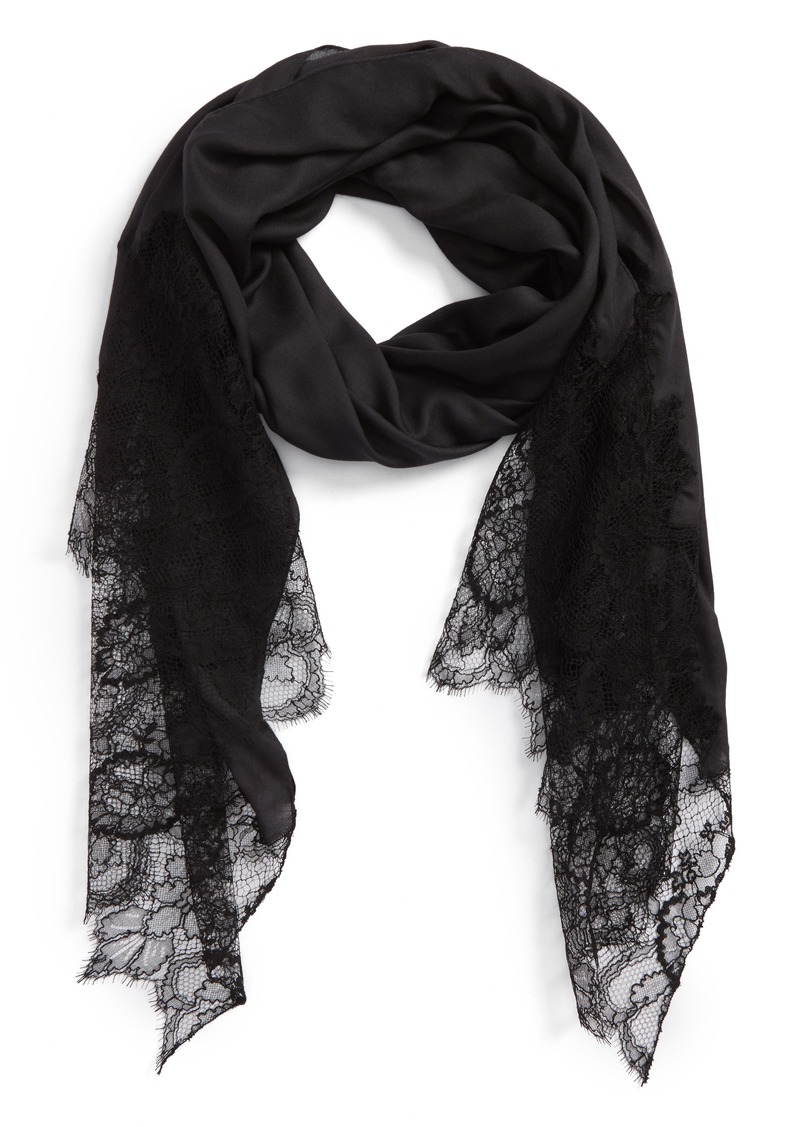 scarf with lace trim