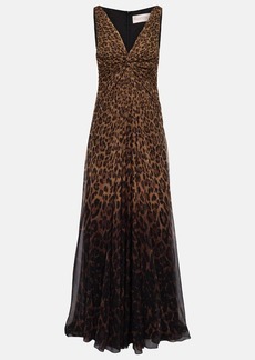 Valentino Leopard-print silk gown