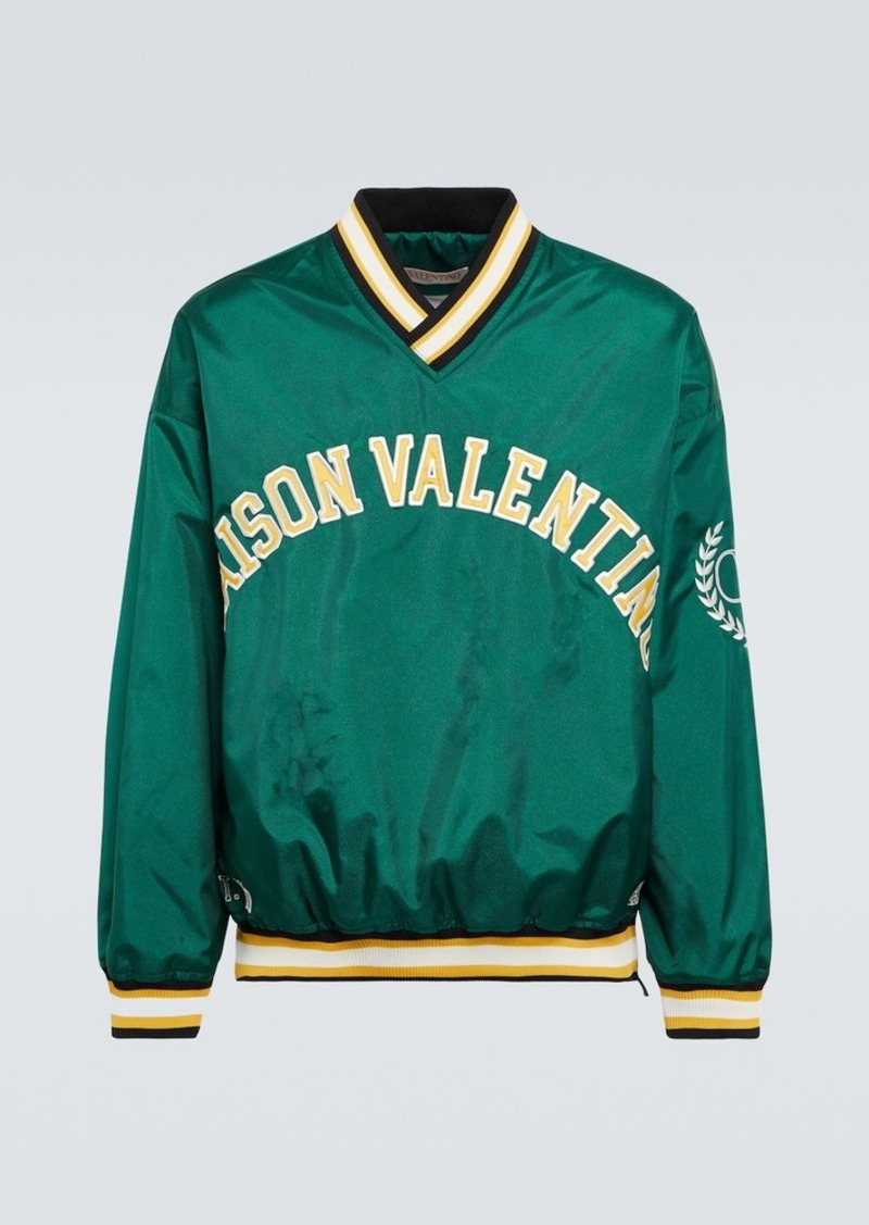 Valentino Logo appliqué varsity sweater