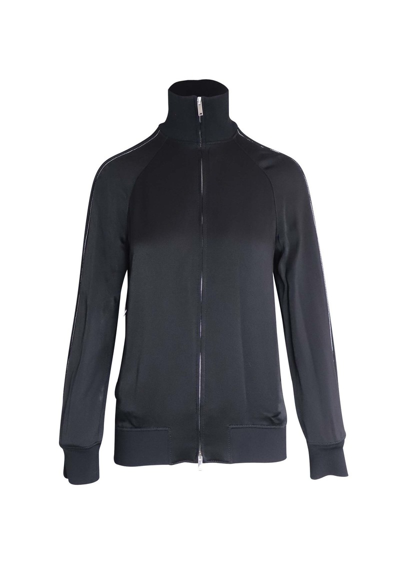 Valentino Logo Track Jacket in Black Viscose