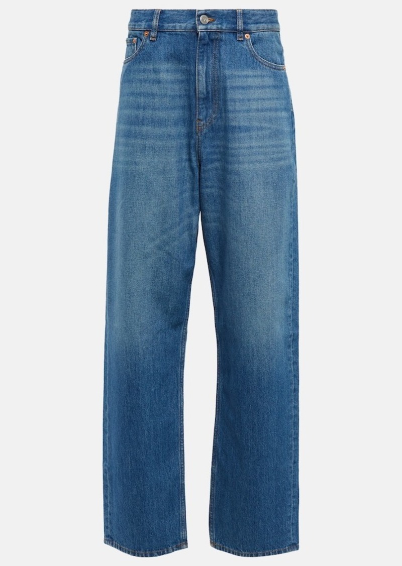 Valentino Low-rise straight jeans