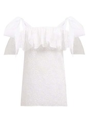 Valentino Cotton-blend broderie anglaise top