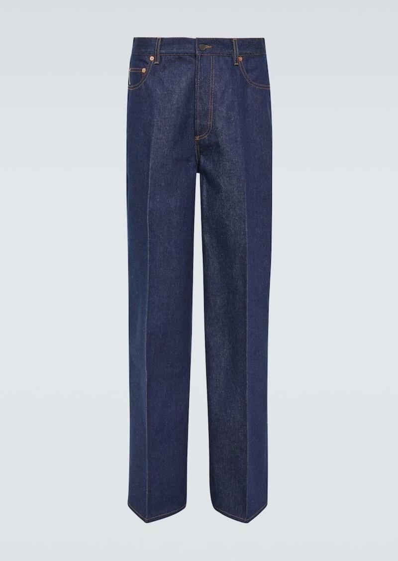 Valentino Mid-rise wide-leg jeans