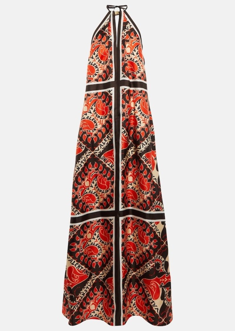 Valentino Mini Bandana printed silk maxi dress