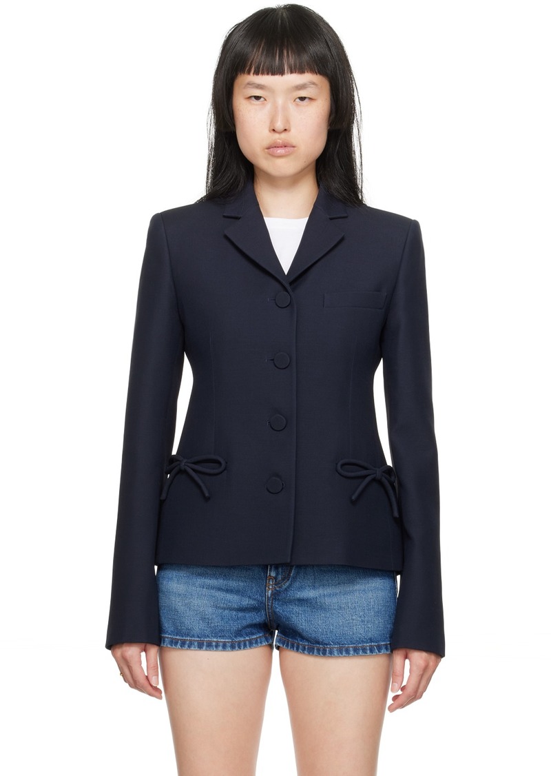 Valentino Navy Bow Blazer