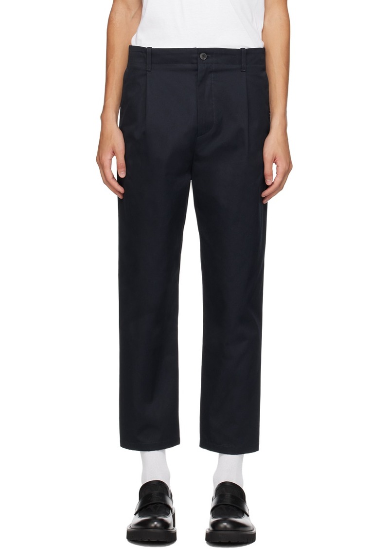 Valentino Navy Pleated Trousers