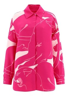 VALENTINO Overshirt in Faille Panther