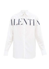 Valentino Oversized logo-print cotton shirt