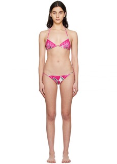 Valentino Pink Self-Tie Bikini