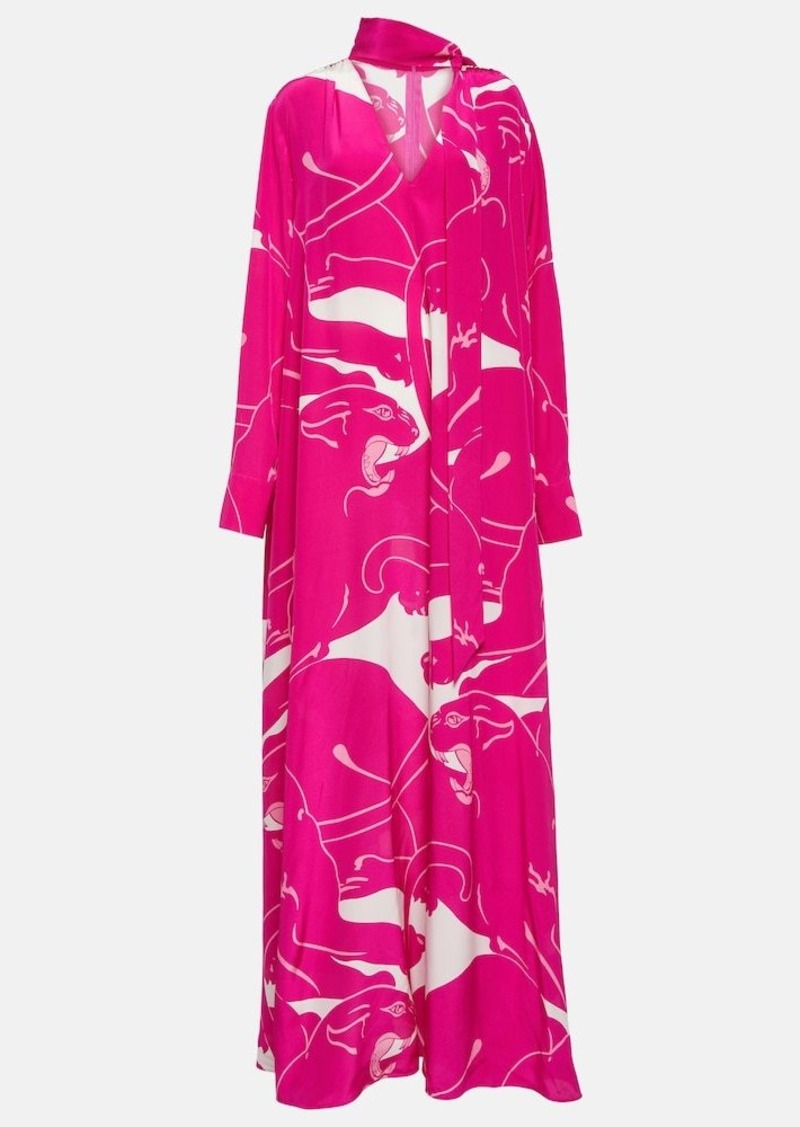 Valentino Printed silk jumpsuit