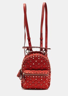 Valentino Quilted Nylon And Leather Mini Rockstud Spike Backpack