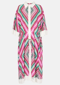 Valentino Rhombus 75 silk shirt dress