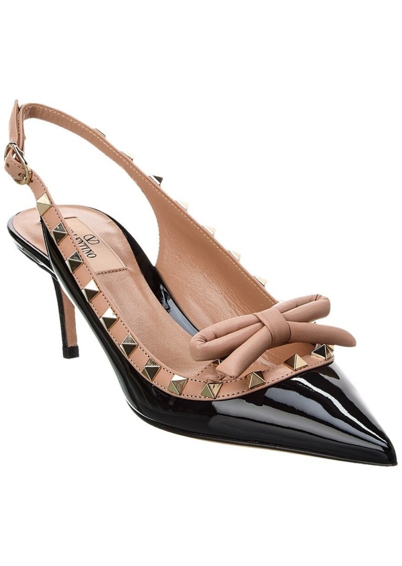 Valentino Rockstud 60 Patent Slingback Pump