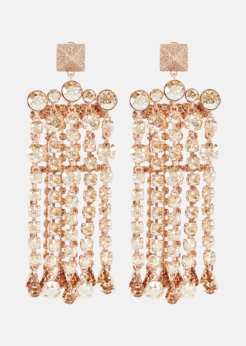 Valentino Rockstud crystal-embellished earrings