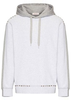 VALENTINO Rockstud Spike cotton hoodie