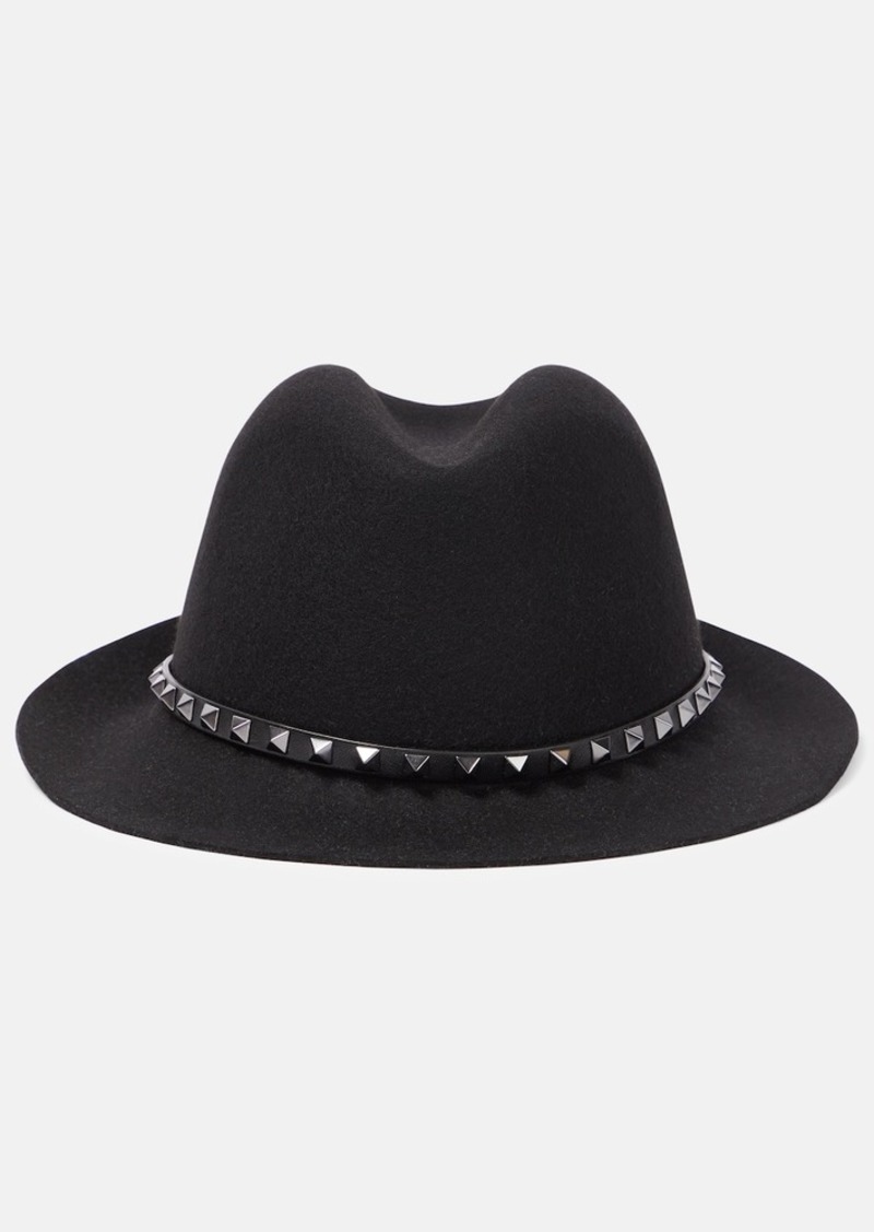 Valentino Rockstud wool fedora