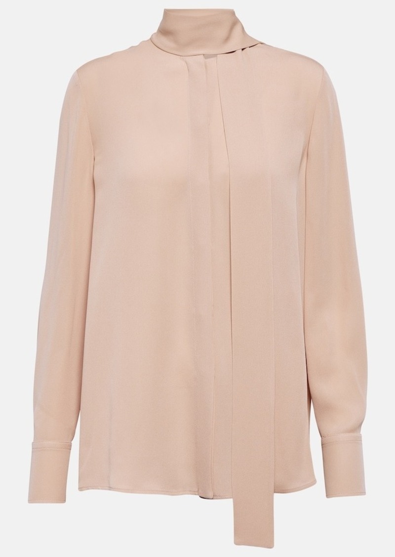 Valentino Scarf neckline silk blouse