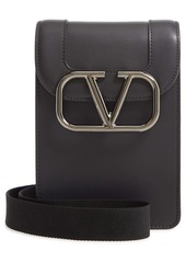 Valentino Small VLOGO Leather Crossbody Bag