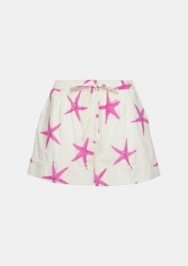 Valentino Starfish cotton poplin shorts