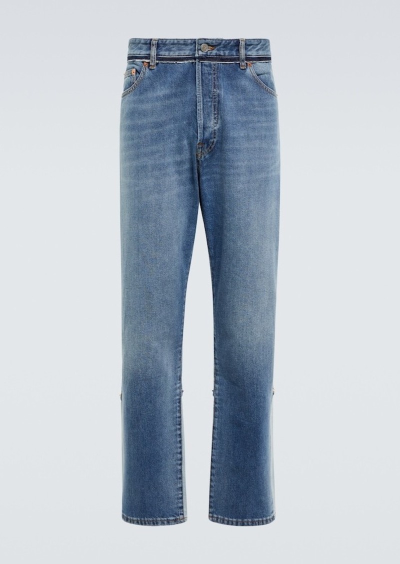 Valentino Straight-fit cotton jeans