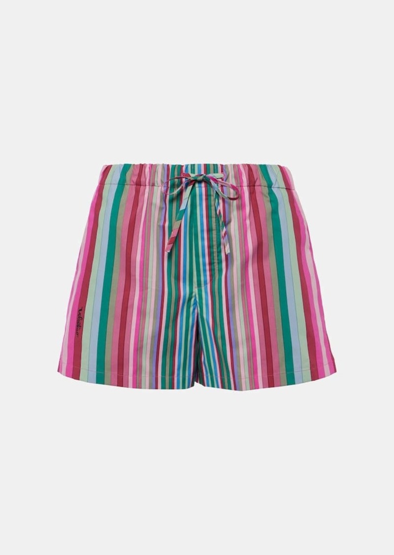 Valentino Striped cotton poplin shorts