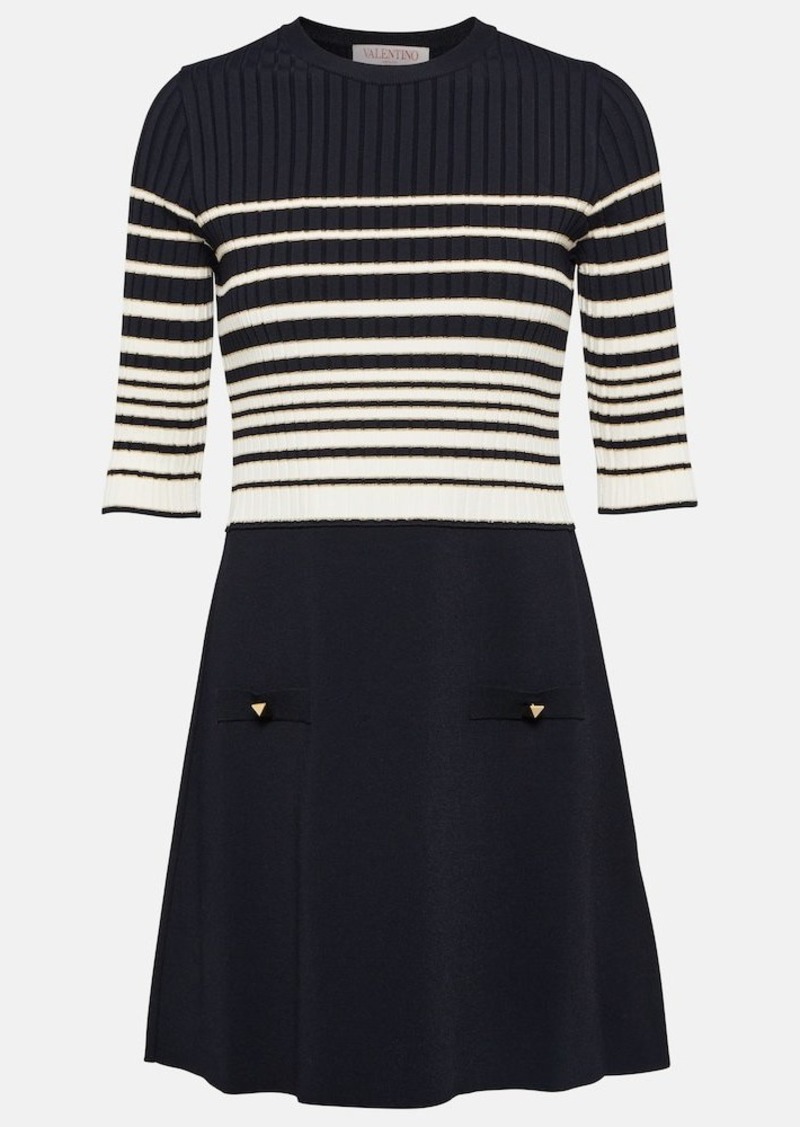 Valentino Striped knit minidress