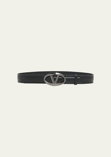 Valentino The Bold Edition V-Logo Leather Belt