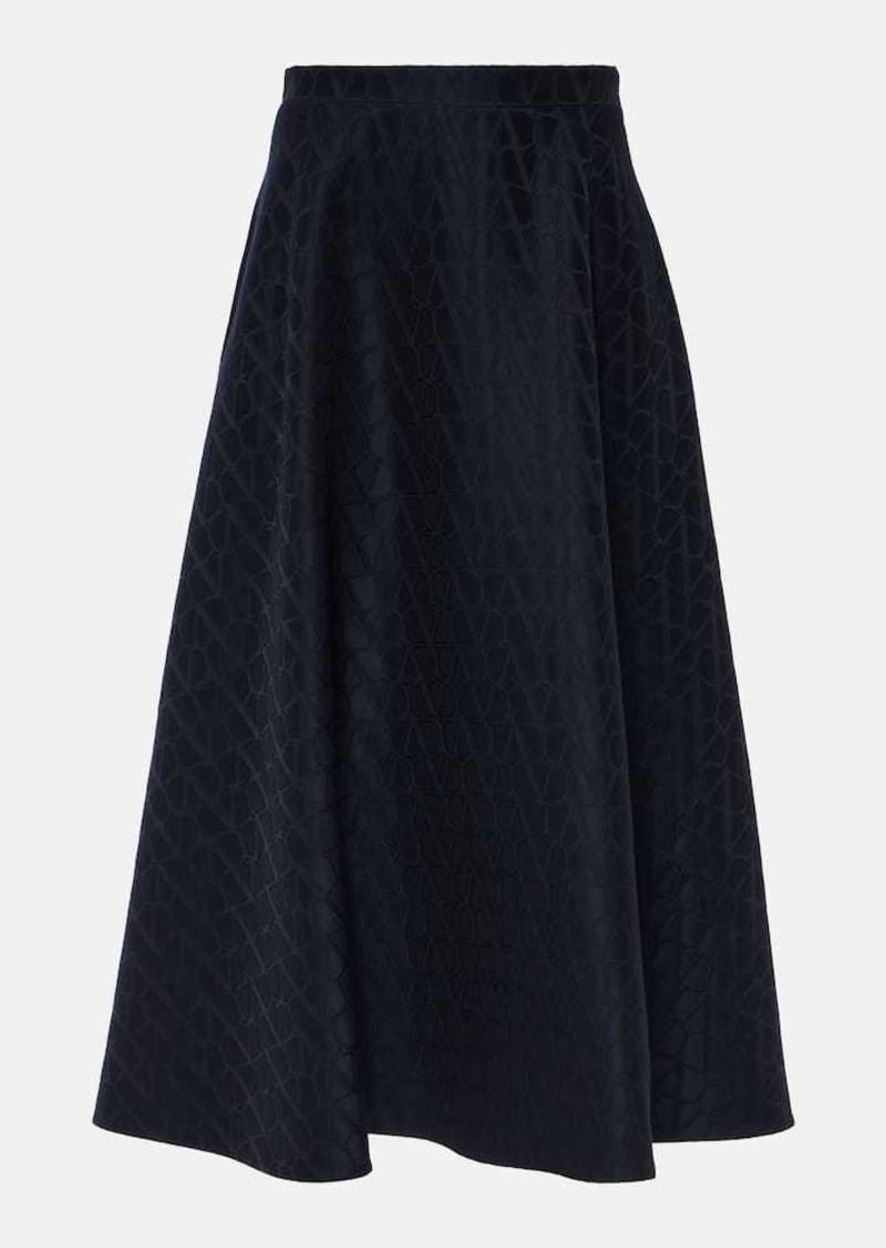 Valentino Toile Iconographe Crepe Couture midi skirt