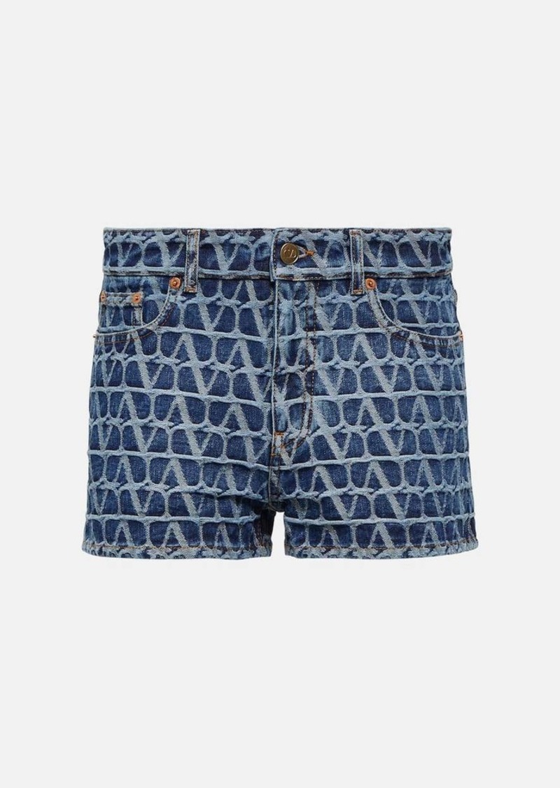 Valentino Toile Iconographe denim shorts