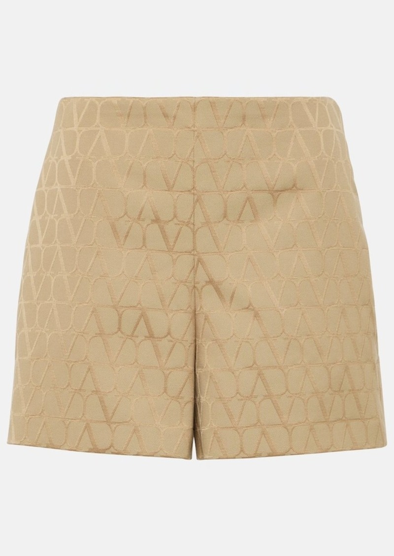 Valentino Toile Iconographe logo cotton-blend shorts