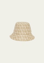 Valentino Toile Iconographe Mixed-Media Bucket Hat