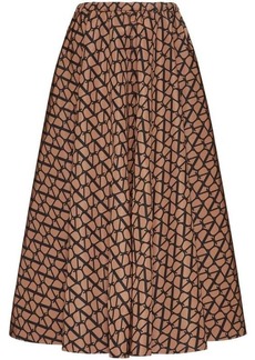 VALENTINO Topile Iconographe silk skirt