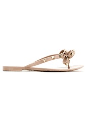 Valentino Rockstud bow-detail flip flops