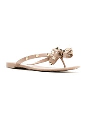 Valentino Rockstud bow-detail flip flops